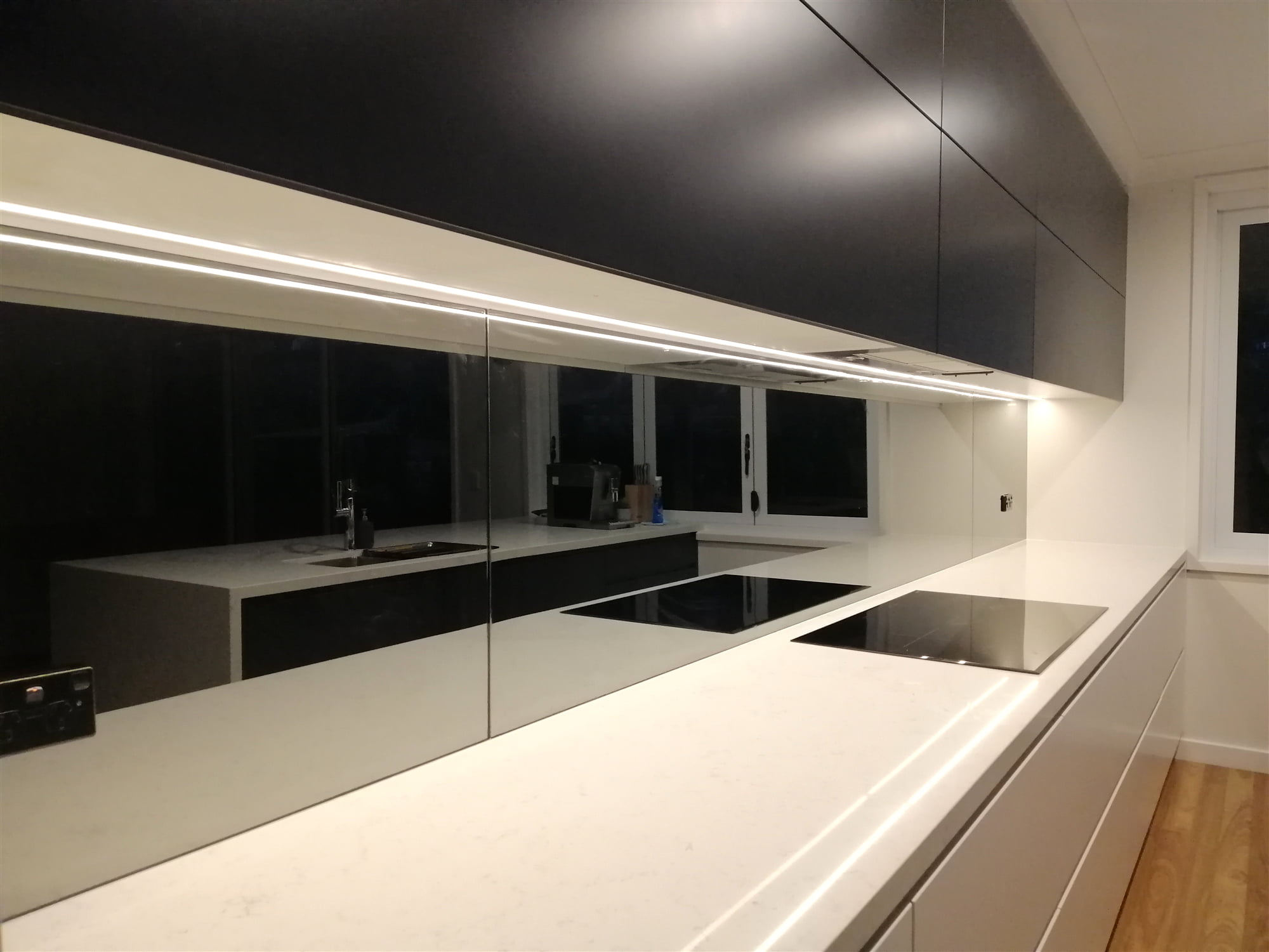 Smoked Mirror Splashbacks Installed in Pymble